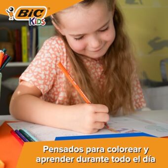 BIC Kids Lápices de Colores para Niños, Óptimo para material escolar,Tropicolors, Colores Surtidos, 2,9mm, Blíster de 24 - Imagen 6