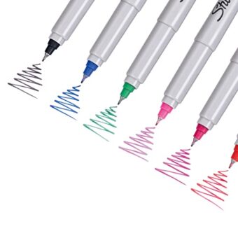 Sharpie rotuladores permanentes, punta ultrafina, colores surtidos, juego de 12 marcadores, material escolar ideal - Imagen 4