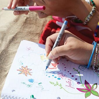 Sharpie rotuladores permanentes, punta ultrafina, colores surtidos, juego de 12 marcadores, material escolar ideal - Imagen 8